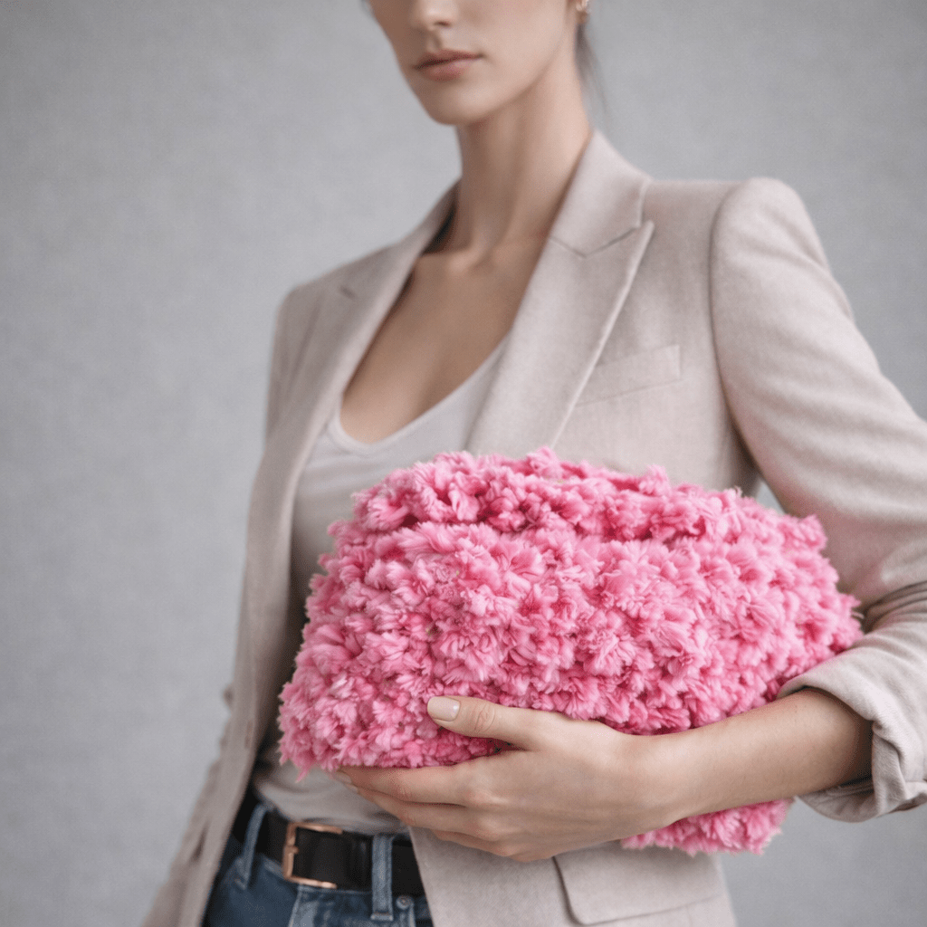 Bubble Muse| Eco - fur & Crochet Bag Made in Italy - Bagfy