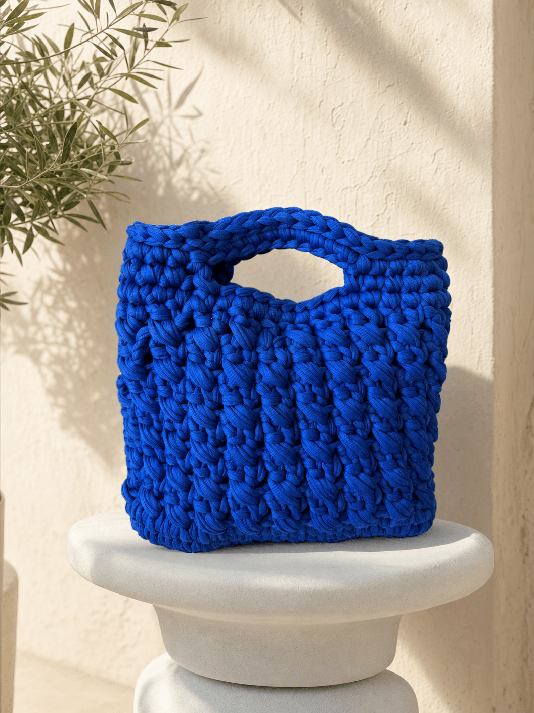 Electric Cloud Muse — Sculptural Crochet Bag - BAGfy