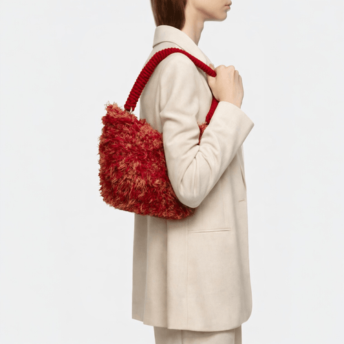 Inferna Muse – Textured eco - Fur & Crochet Bag Made in Italy - Bagfy