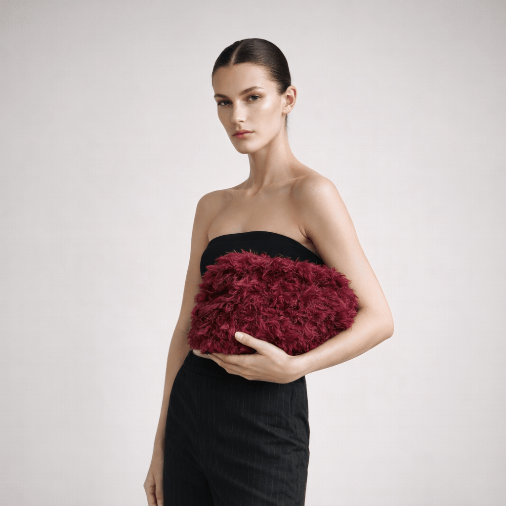 Red Muse Red Crochet Handbag - Made in Italy | Bagfy - Bagfy